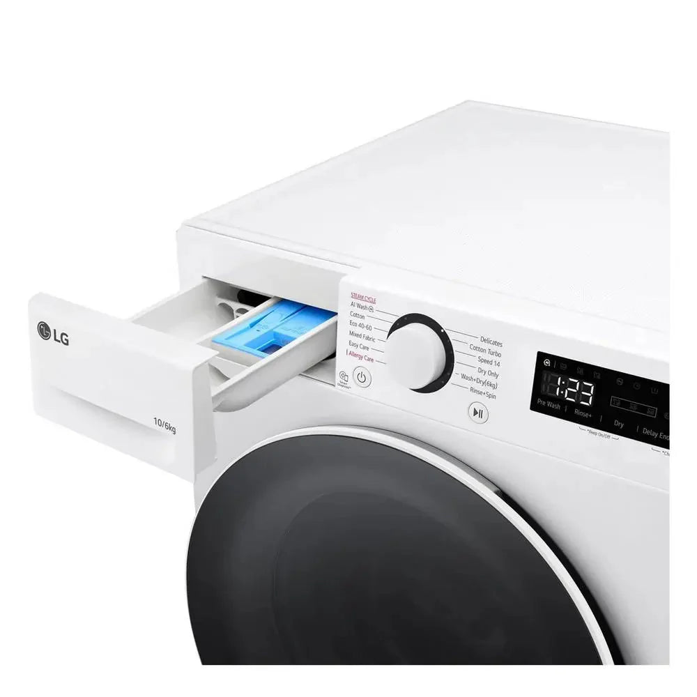 LG FWY606WWLN1 10kg/6kg 1400 Spin Washer Dryer, White