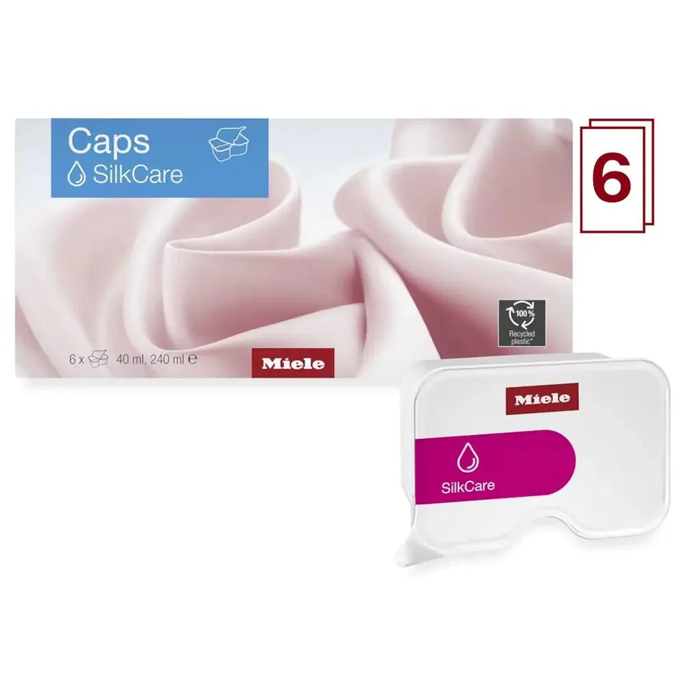 Miele 11485770 WACSC0602L 6-Pack SilkCare Caps for all Miele Washing Machines