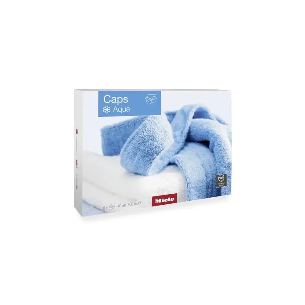 Miele 11486030 WACSOA0902L 9-Pack Aqua Caps Fabric Conditioner for all Miele Washing Machines