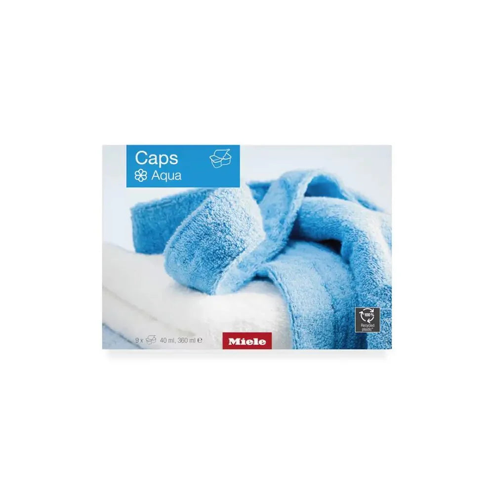Miele 11486030 WACSOA0902L 9-Pack Aqua Caps Fabric Conditioner for all Miele Washing Machines
