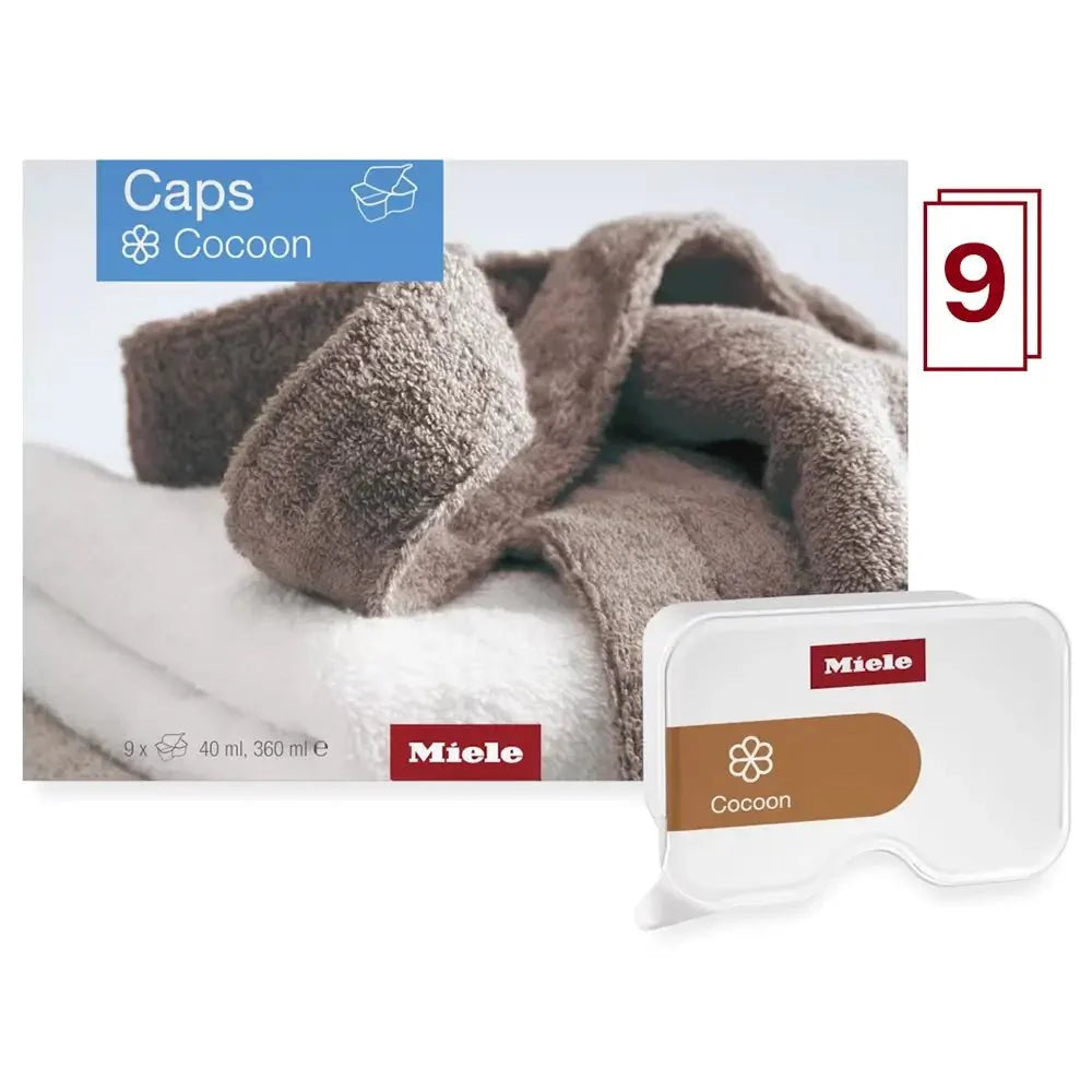 Miele 11486080 WACSOC0902L 9-Pack Cocoon Caps Fabric Conditioner for all Miele Washing Machines