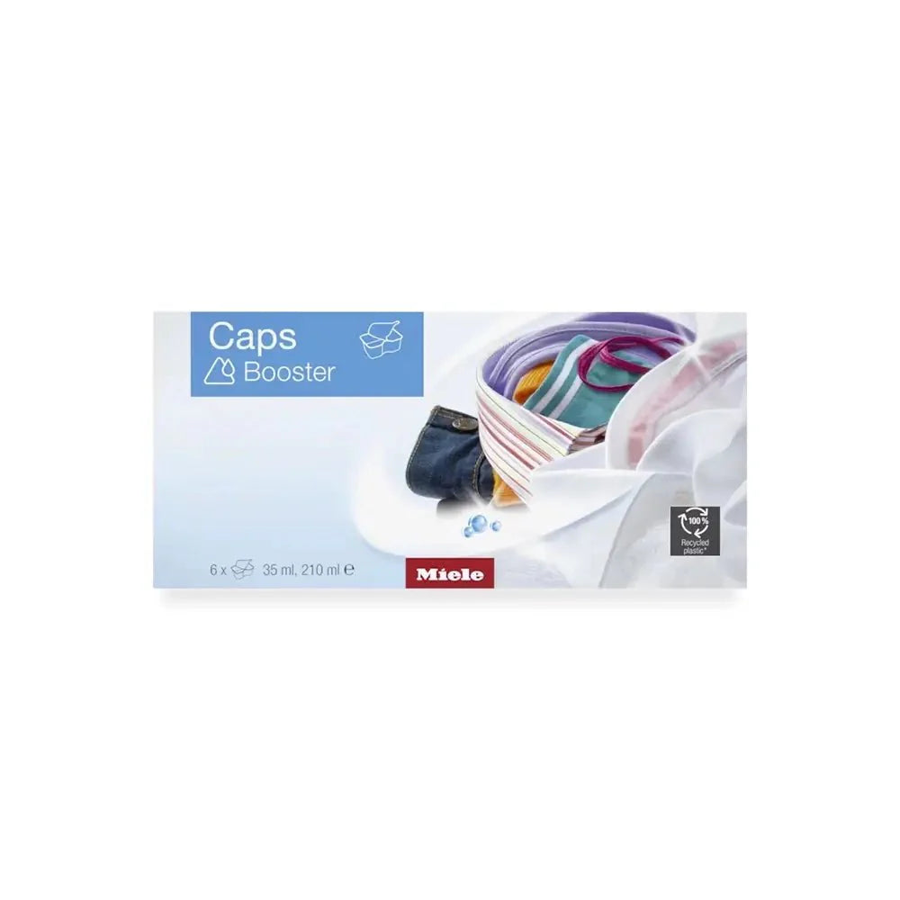 Miele 11648330 WACBO0602L 6-Pack Booster Caps Maximum Strength Stain Remover, for all Miele Washing Machines
