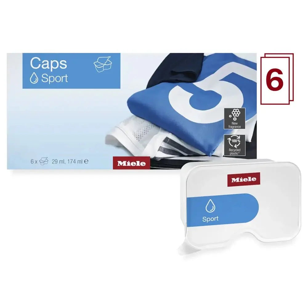 Miele 12014050 WACSP0603L 6-Pack Sports Caps for Synthetic Fabrics, for all Miele Washing Machines