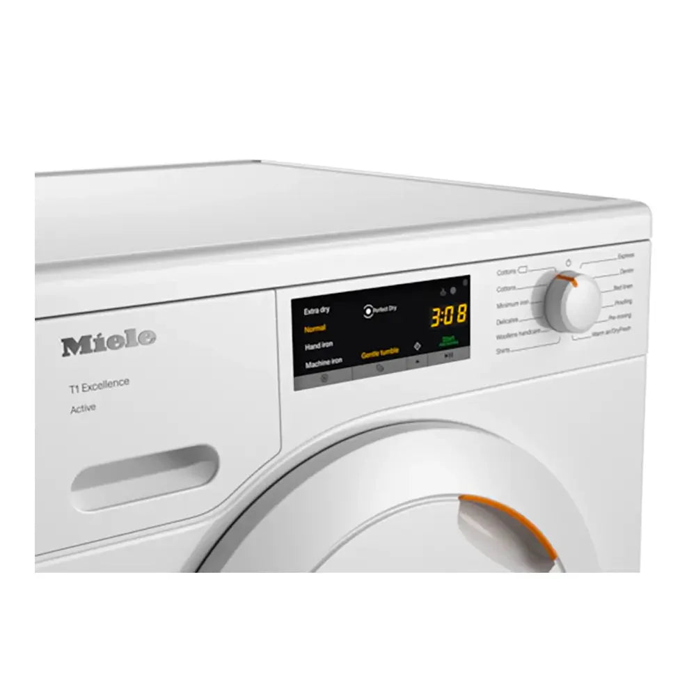 Miele TEA225WP Active 7Kg T1 Freestanding Heat Pump Dryer with A++ Rating, 59.6cm Wide - Lotus White