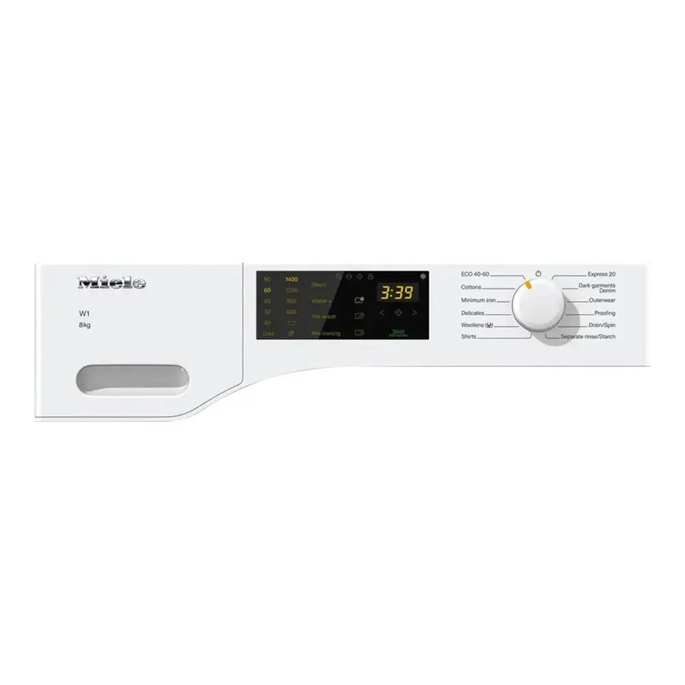 Miele WCD020 8Kg Freestanding Washing Machine, 1400 rpm, 12 Programmes, 59.6cm Wide - White