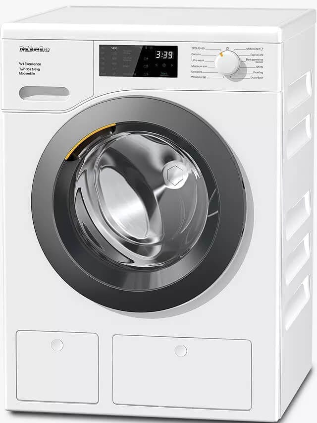 Miele WED665 Freestanding Washing Machine, 8kg Load, 1400rpm Spin, White
