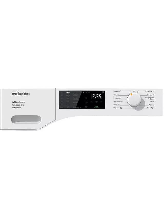 Miele WED665 Freestanding Washing Machine, 8kg Load, 1400rpm Spin, White