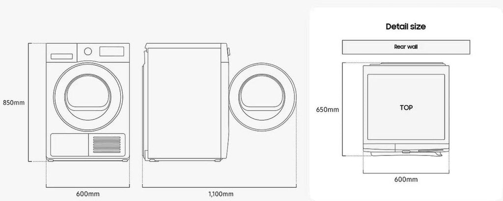 Samsung DV90CGC0A0AB 9Kg Heat Pump Tumble Dryer OptimalDry™ Wifi Connected  - Black