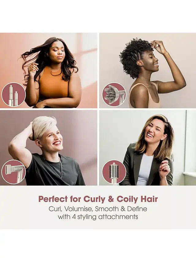 Shark FlexStyle HD435SLUK 4-in-1 Air Styler & Hair Dryer For Curly & Coily Hair - Stone