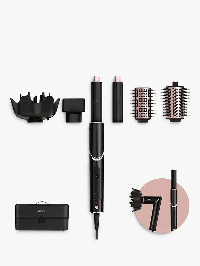 Shark HD440UK FlexStyle 5-in-1 Air Styler & Hair Dryer with Storage Case, Black