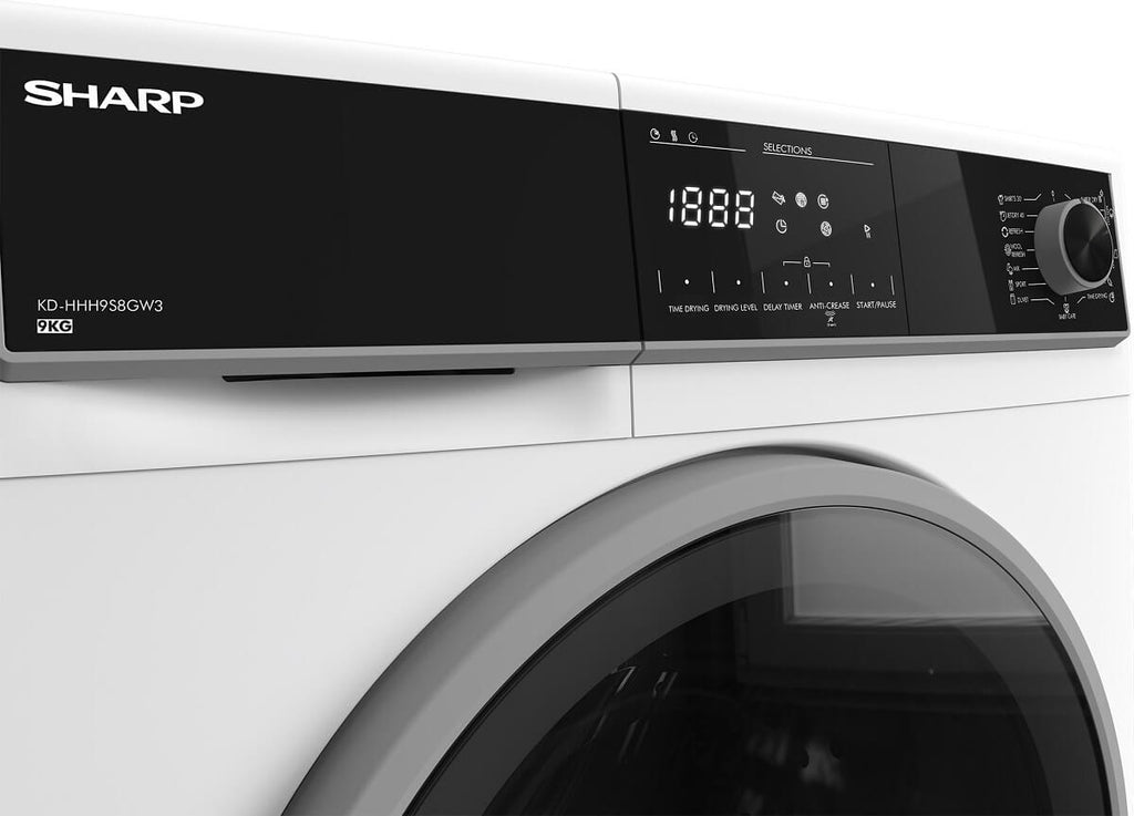 Sharp KDNHH9S8GW3EN 9kg Heat Pump Tumble Dryer  White