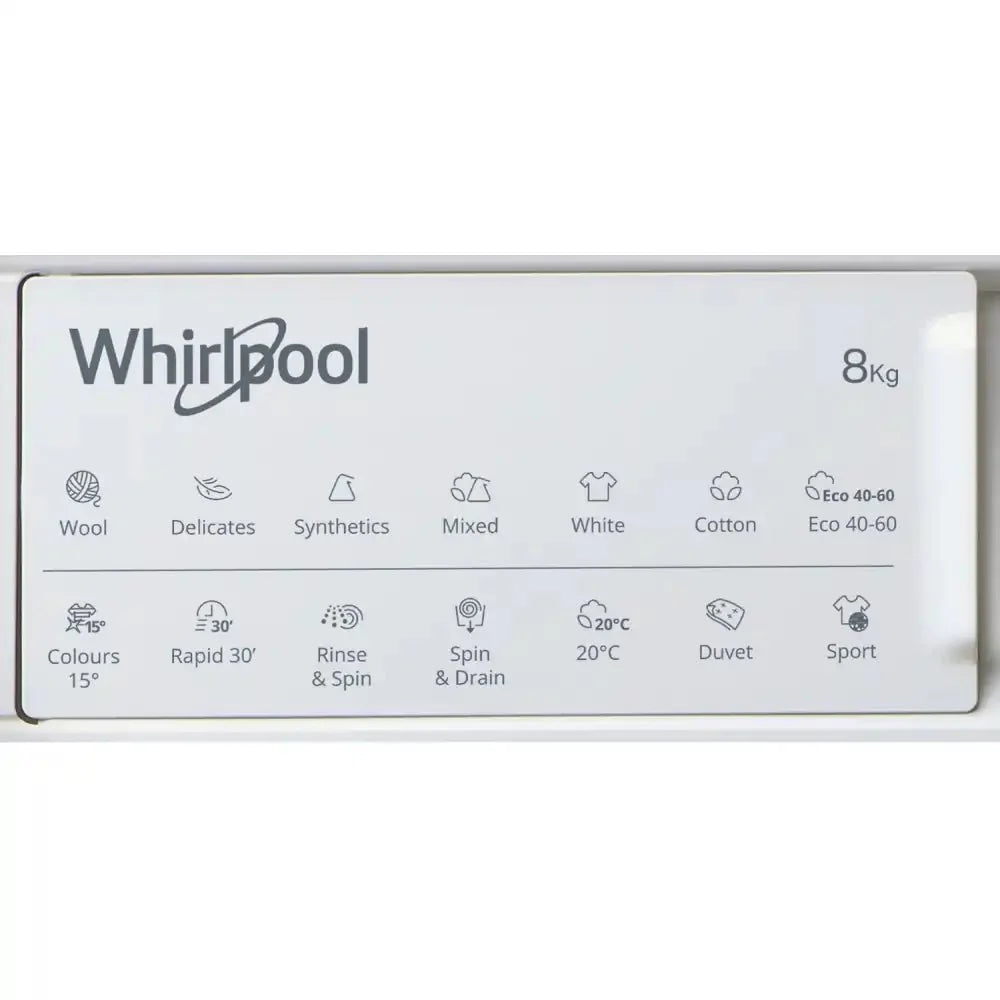 Whirlpool BIWMWG81485 8kg 1400rpm Integrated Washing Machine - White