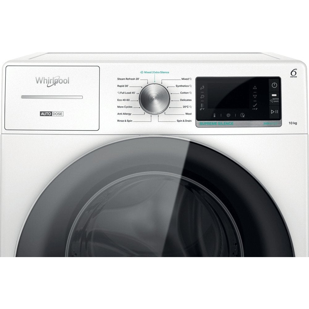 Whirlpool W8W046WRUK 10kg Washing Machine, 59.9cm Wide - White