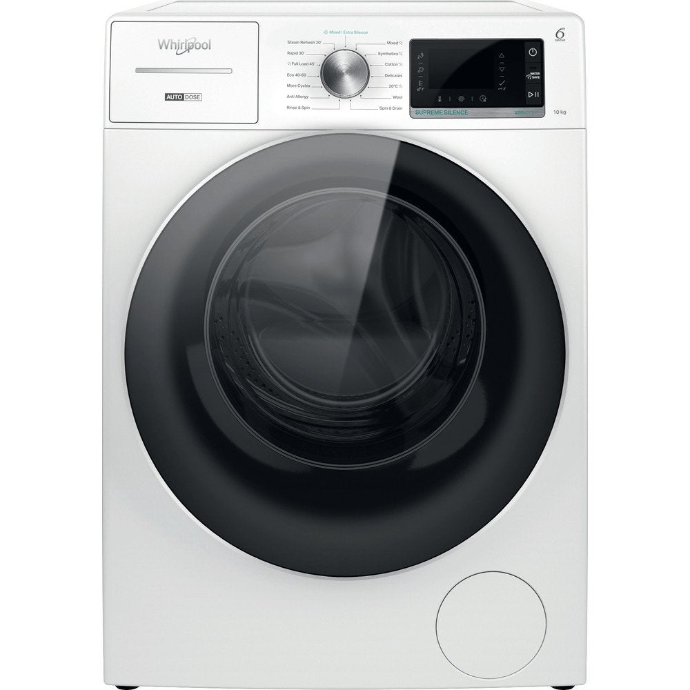 Whirlpool W8W046WRUK 10kg Washing Machine, 59.9cm Wide - White