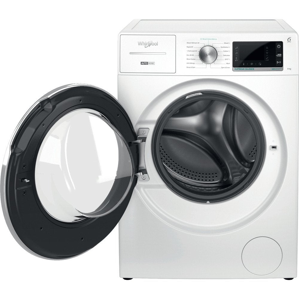 Whirlpool W8W946WRUK 9kg Washing Machine, 1400 rpm, 59.9cm Wide - White