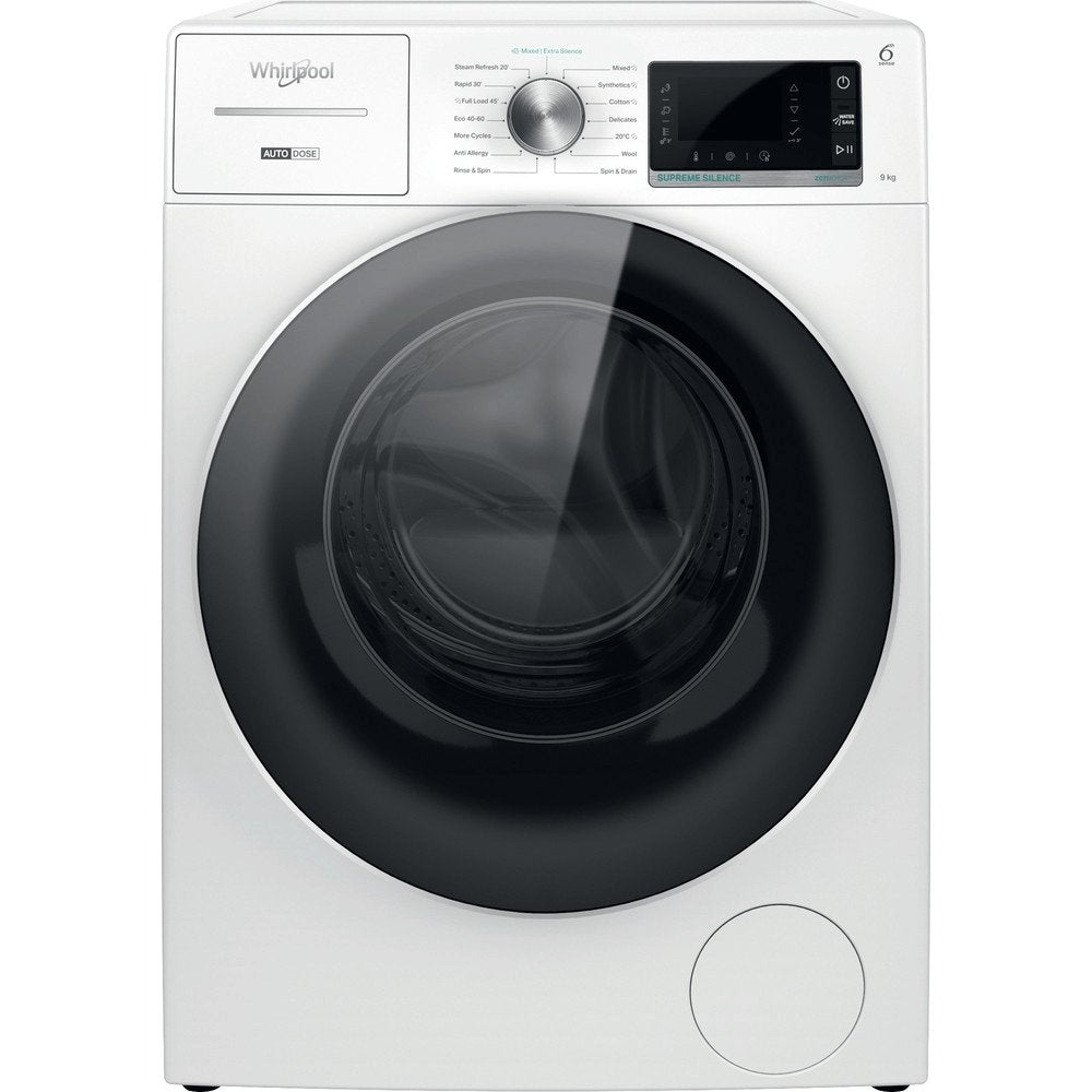 Whirlpool W8W946WRUK 9kg Washing Machine, 1400 rpm, 59.9cm Wide - White