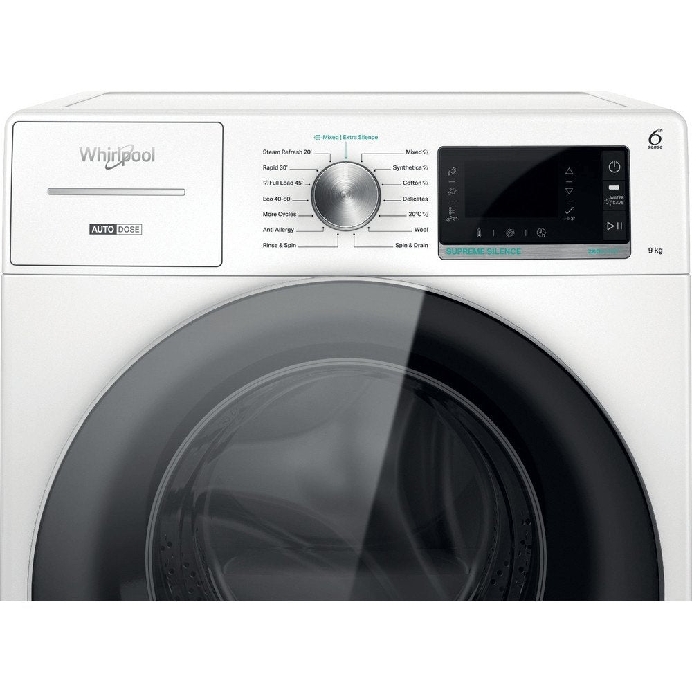 Whirlpool W8W946WRUK 9kg Washing Machine, 1400 rpm, 59.9cm Wide - White