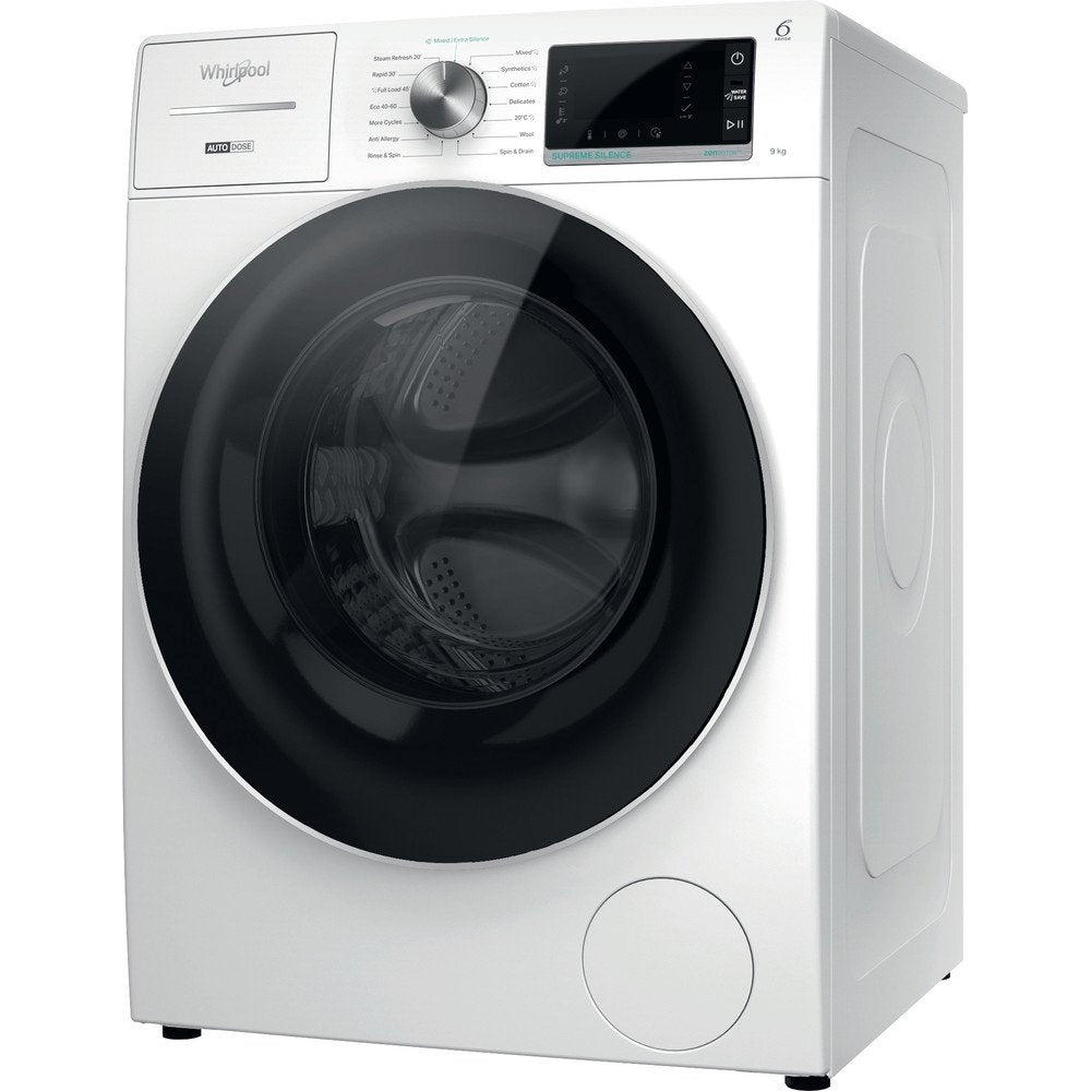 Whirlpool W8W946WRUK 9kg Washing Machine, 1400 rpm, 59.9cm Wide - White