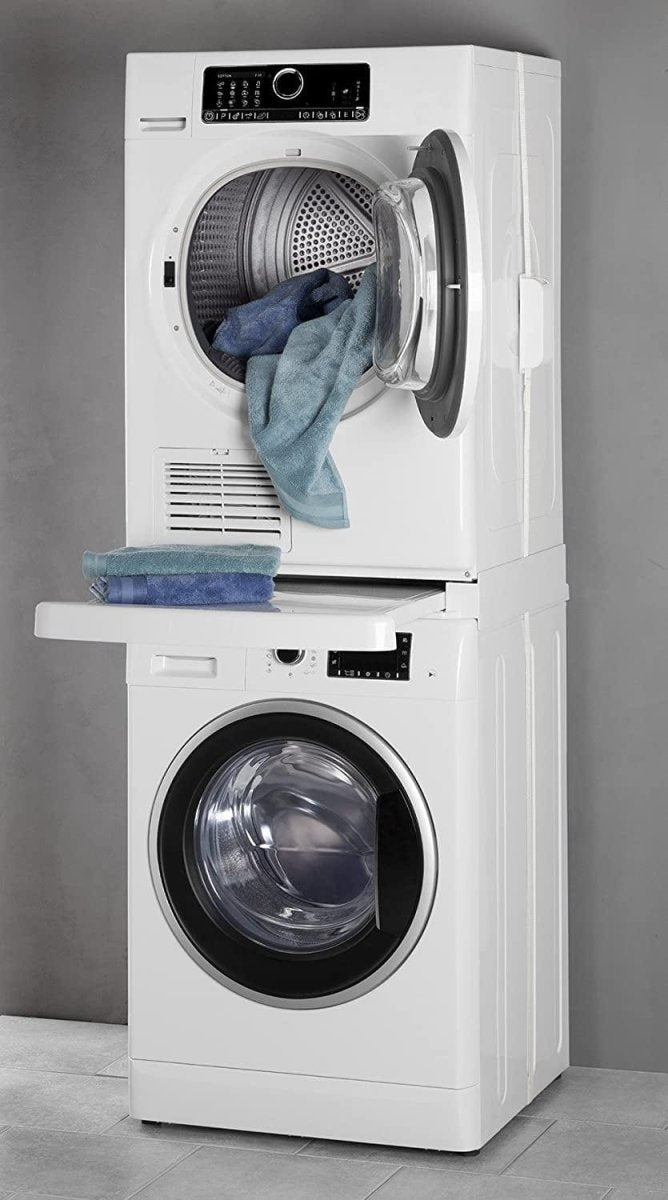 WPRO SKS101 Universal Stacking Kit For Washing Machine - Dryer 60cm With Sliding Shelf - White