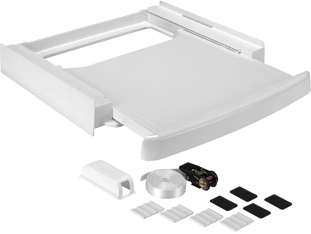 WPRO SKS101 Universal Stacking Kit For Washing Machine - Dryer 60cm With Sliding Shelf - White