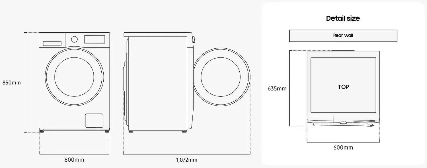 Samsung Series 5 AI Energy WW90CGC04DAEEU 9kg 1400 Spin Smart Washing Machine, White