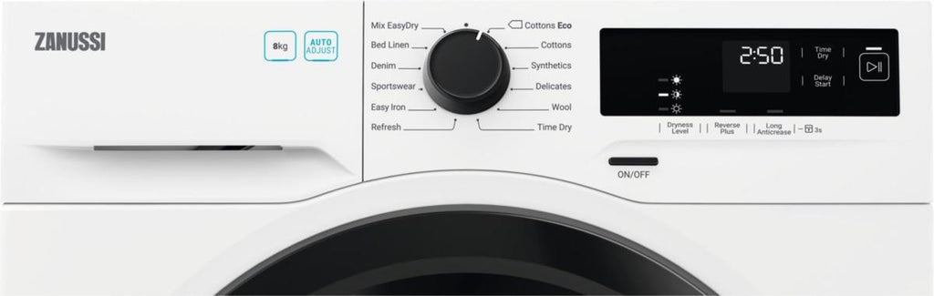 Zanussi ZDH87A2DG Heat Pump Tumble Dryer, 8kg, White, A++ Rated