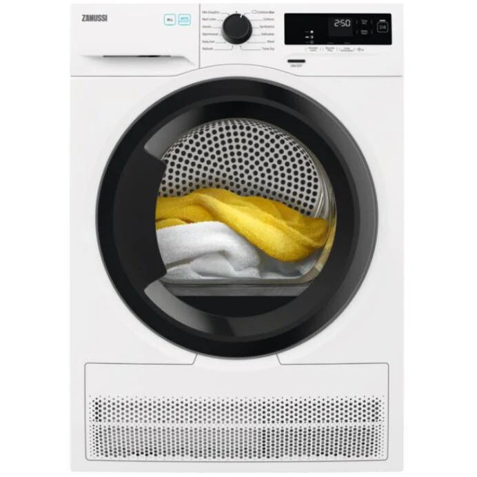 Zanussi ZDH87A2DG Heat Pump Tumble Dryer, 8kg, White, A++ Rated