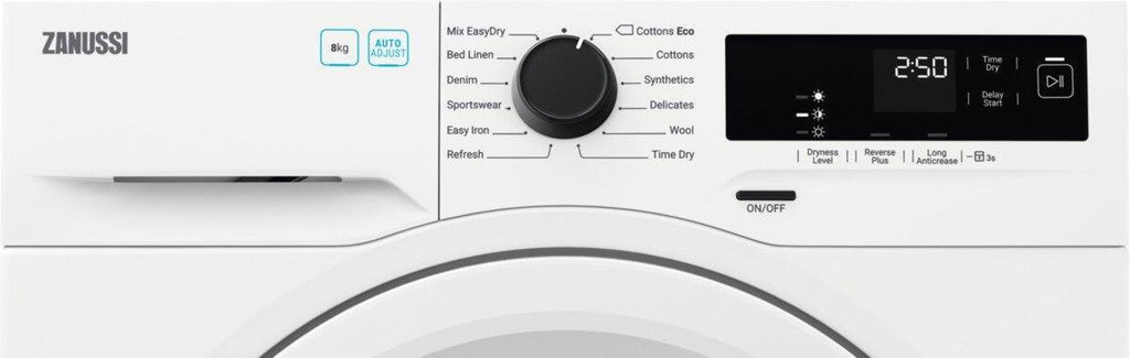 Zanussi ZDH87A2PW Heat Pump Tumble Dryer, 8kg, White, A++ Rated