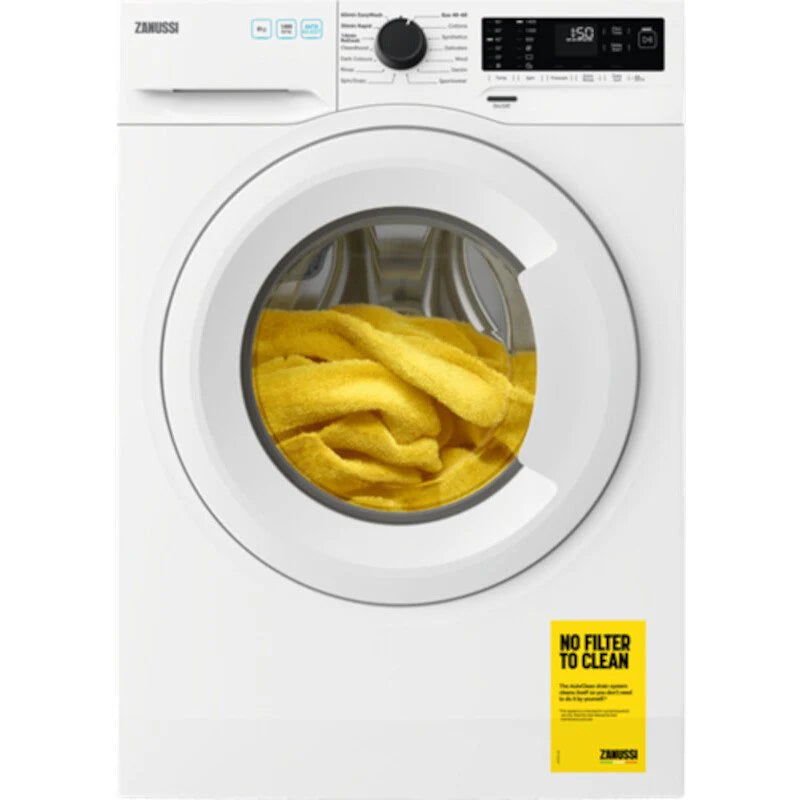 Zanussi ZWF842C3PW Washing Machine, 8kg, 1400 Spin, White, C Rated
