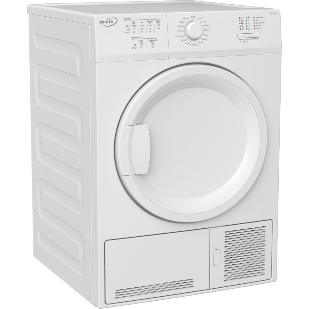 Zenith ZDCT700W 7kg Condenser Tumble Dryer - White - B Energy Rated -