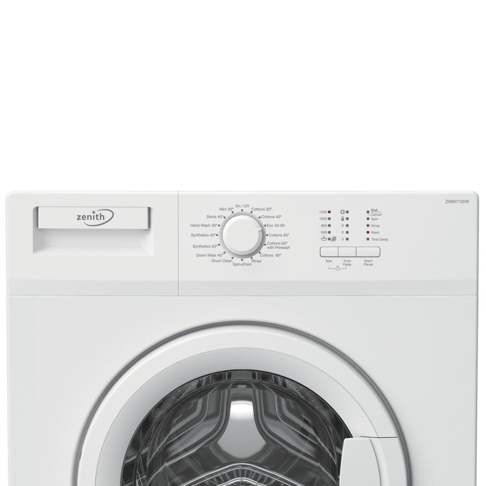 Zenith ZWM7120W 7kg 1200 Spin Slim Depth Washing Machine  White