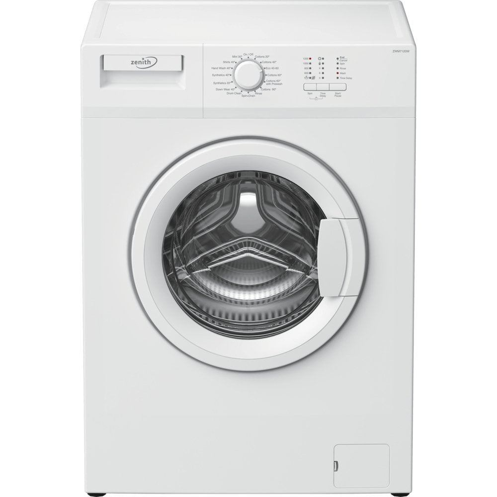 Zenith ZWM7120W 7kg 1200 Spin Slim Depth Washing Machine  White